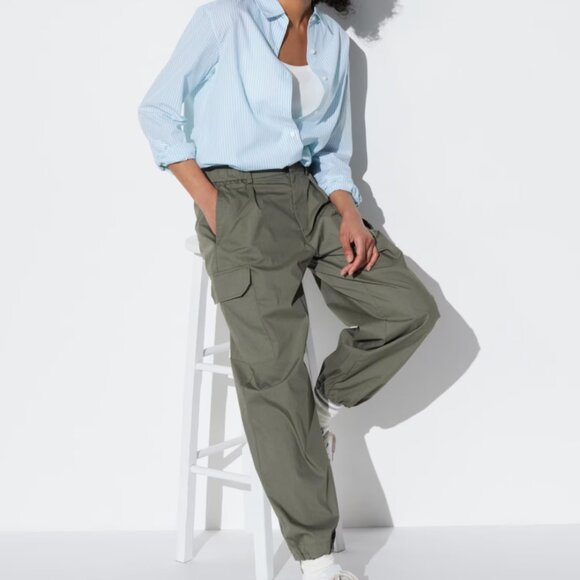 Uniqlo Pants - NWOT Uniqlo Ultralight Green Cargo Jogger High-Rise Pants